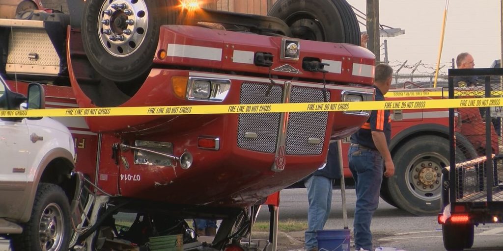 Albany fire truck overturned due to driving too fast, GSP says - WALB