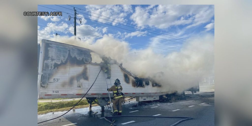 Fire Rescue crews extinguished a semi-truck fire - WCJB