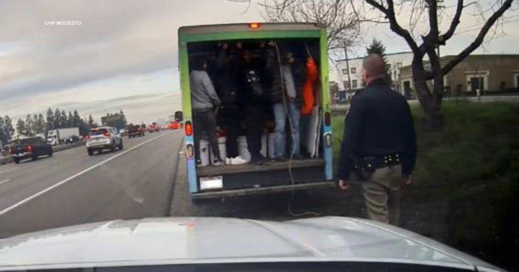 5 people found riding in the back of box truck along California highway - CBS Sacramento