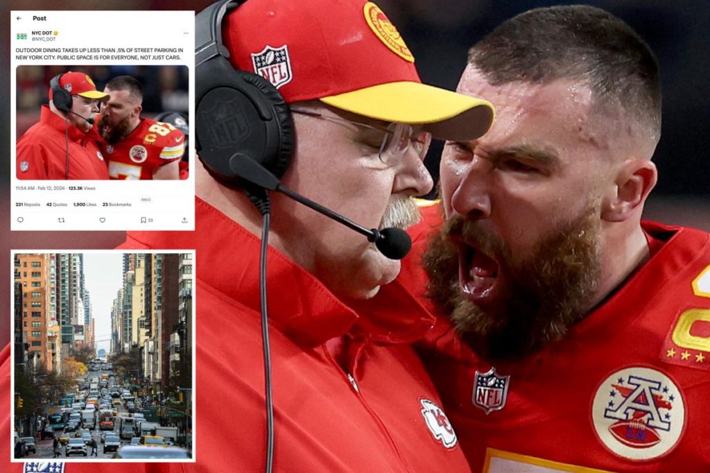 'Fuming' Travis Kelce image fuels NYC Transportation Department's 'anti-car' agenda - New York Post