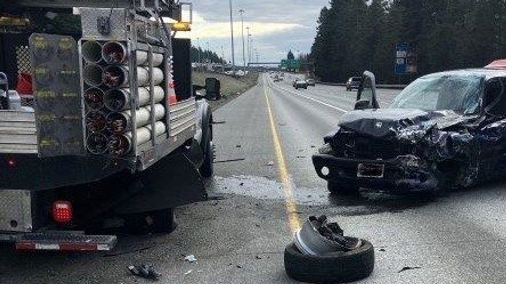 3 WSDOT workers hospitalized after car crashes into work zone on I-5 - KOMO News