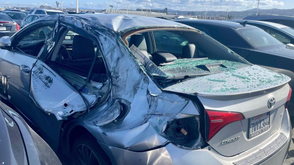 ‘What The F**k?’: See Tire Fall From Plane, Smash Straight Into Parked Car - HuffPost