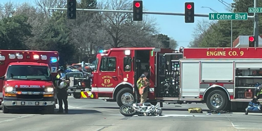 Motorcyclist injured in crash near Vine Street & North Cotner Boulevard - KOLN