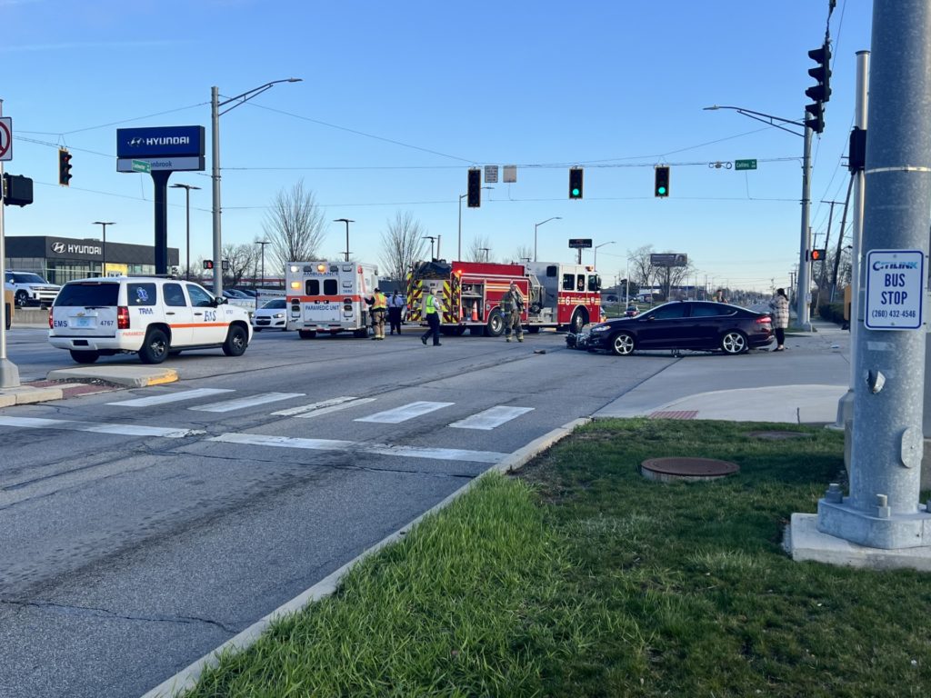 Motorcycle vs. car crash slows traffic on Coldwater - WANE