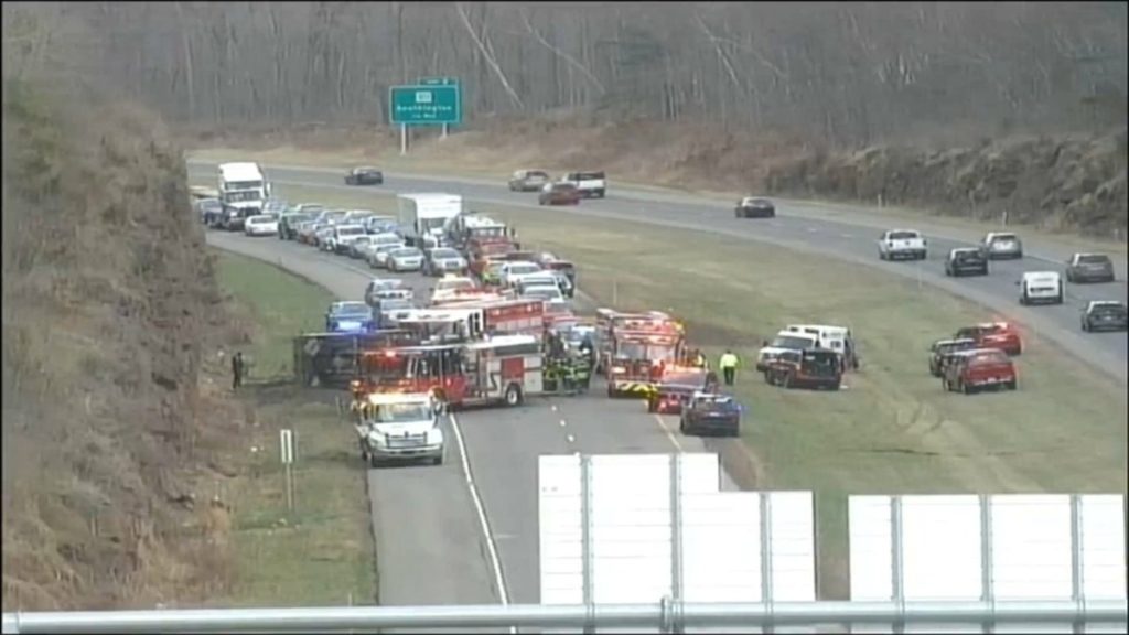 I-691 West closed in Southington after dump truck rollover - NBC Connecticut