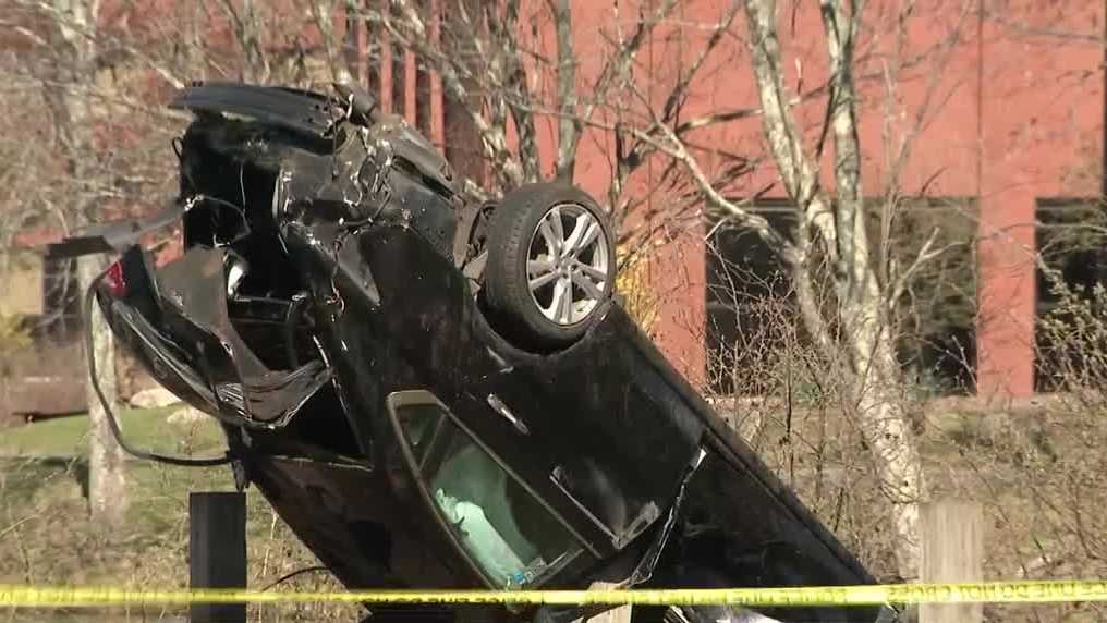 Woman killed, man hospitalized after car crashes near pond in Nashua - WMUR Manchester