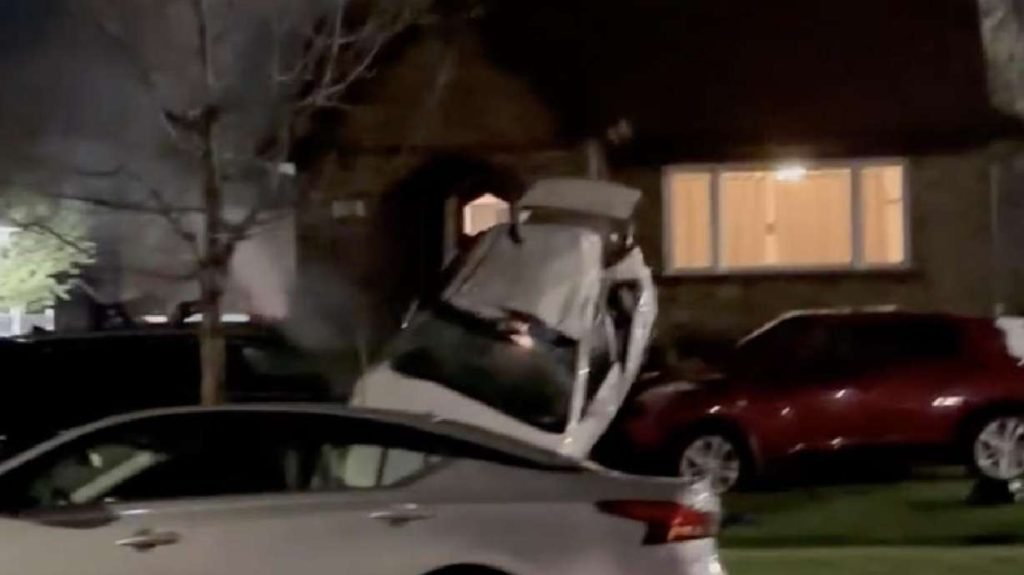 Video: Provo police searching for driver whose car flew through air, damaging 2 cars - KSL.com