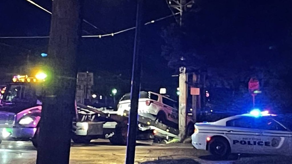 2 officers hurt in crash involving police cruisers while chasing stolen car in Dayton - WHIO