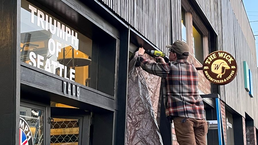 Heavy damage from North Seattle motorcycle shop break-in - MyNorthwest