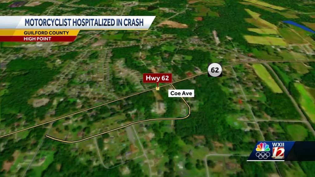 Motorcycle driver severely injured after hitting another vehicle head-on in High Point - WXII12 Winston-Salem