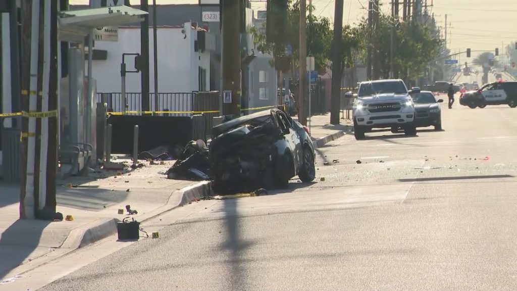 Fiery car crash in Bell now ruled a homicide - KTLA Los Angeles