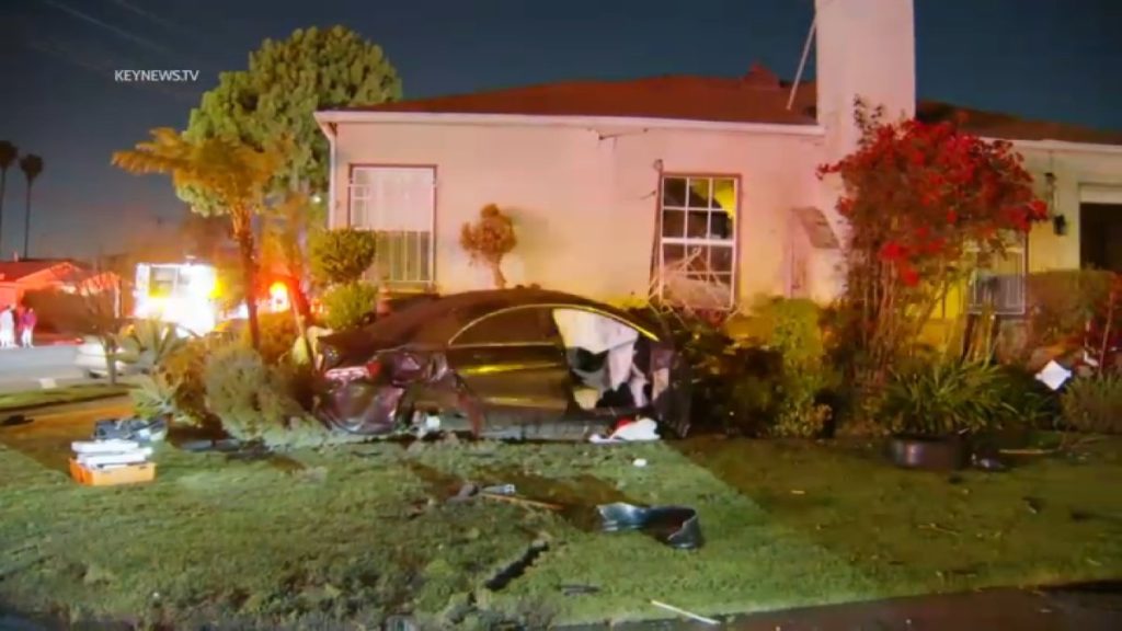 Car slams into Leimert Park home in deadly crash - NBC Los Angeles