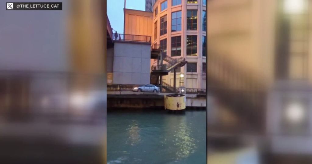 What was a car doing cruising down the Chicago Riverwalk? - CBS News