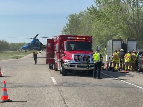 1 flown to hospital after truck crashes into construction vehicle in Huber Heights - WHIO