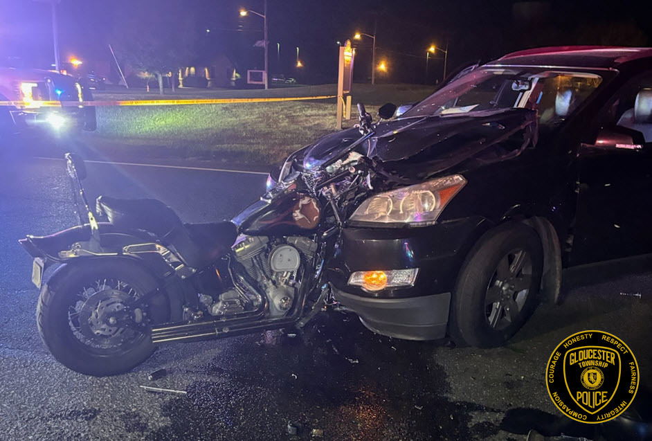 Motorcycle lodged into SUV in New Jersey crash that left 2 seriously injured: police - FOX 29 Philadelphia