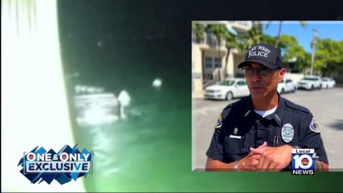 Key West officers discuss heroic moments they saved driver in sinking car - WPLG Local 10