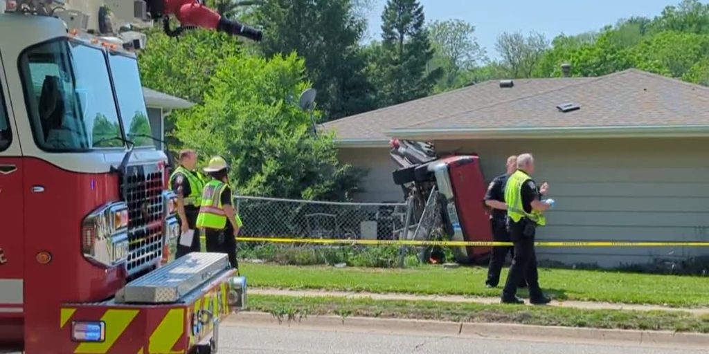 Driver critically injured after collision sends truck flying into southeast Lincoln home - KOLN