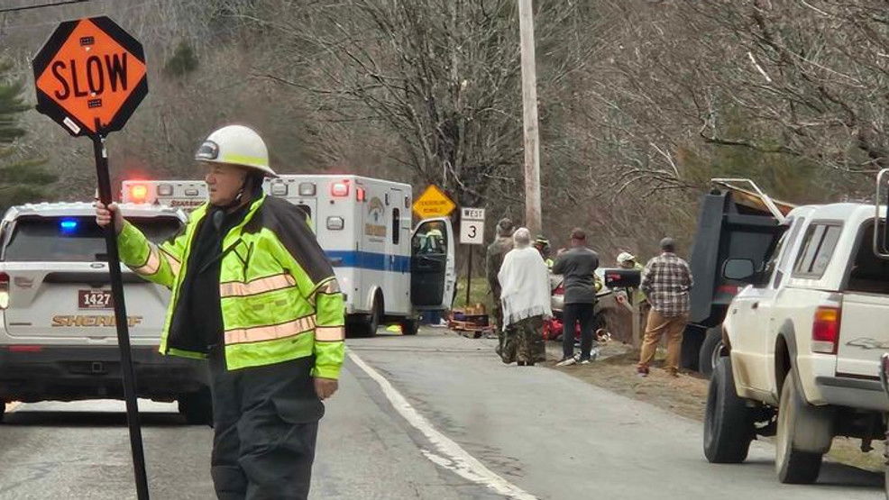 Two injured in Liberty three-vehicle crash involving dump truck - WGME