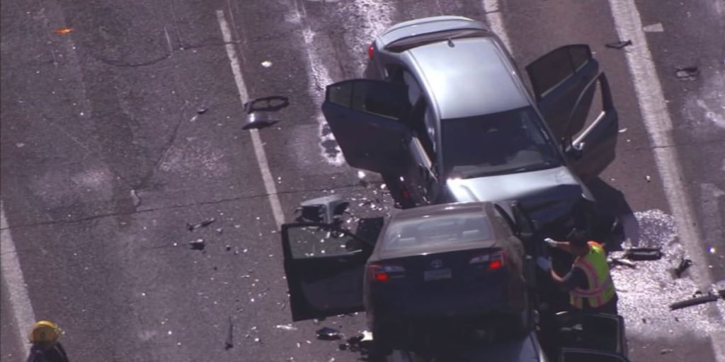 1 person hospitalized after 5-car crash in Phoenix - Arizona's Family