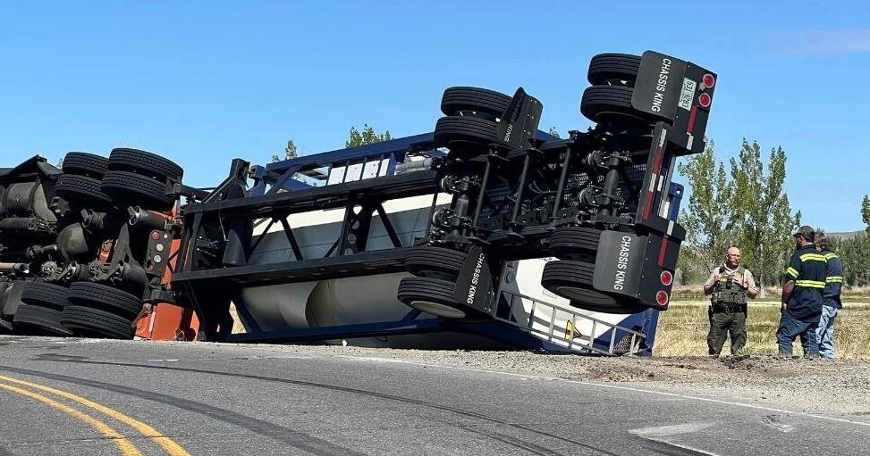 Semi-Truck Carrying Hazardous Materials Crashes, Roads Now Back Open - KTVN