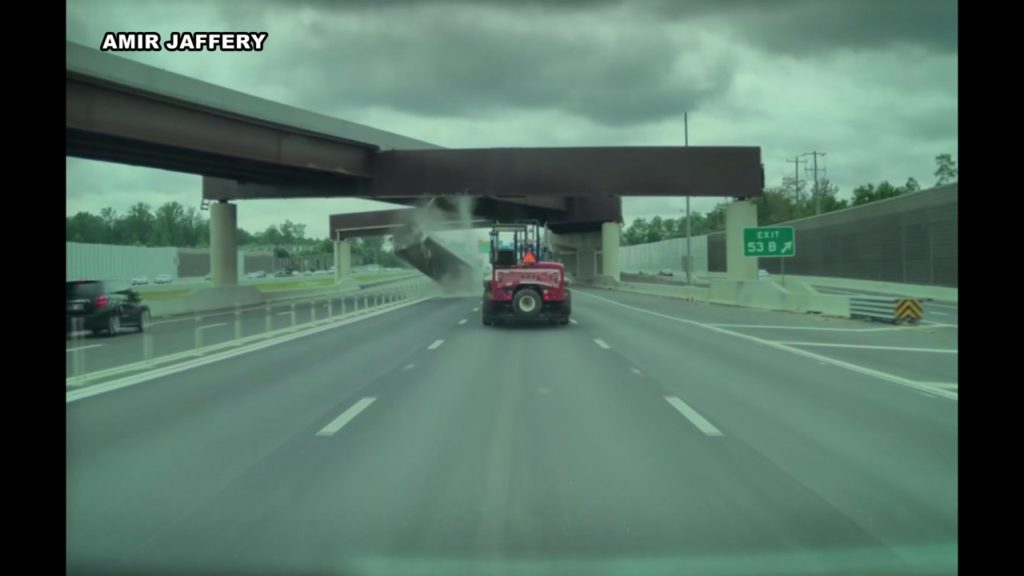 Dump truck hits overpass beam along I-66 in Virginia - FOX 5 DC