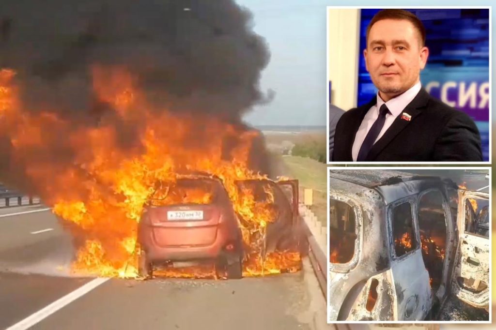 Shocking video shows Putin loyalist's car in flames in what he calls a failed assassination attempt by Ukraine - New York Post