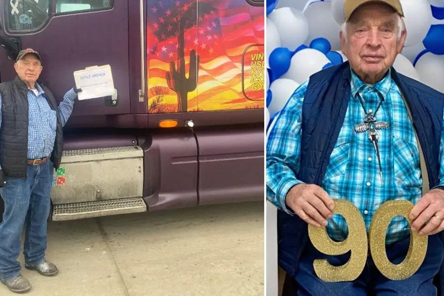 90-year-old man named the world's oldest truck driver - UPI News