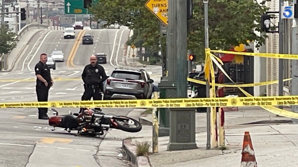 Truck strikes, kills motorcyclist in Los Angeles hit-and-run - KTLA Los Angeles