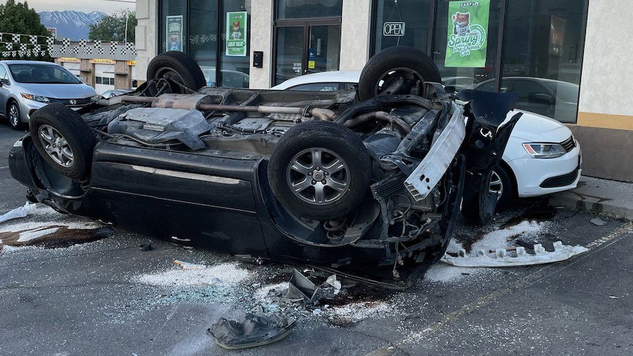 Man injured after SUV crashes into Provo car dealership - KSLTV