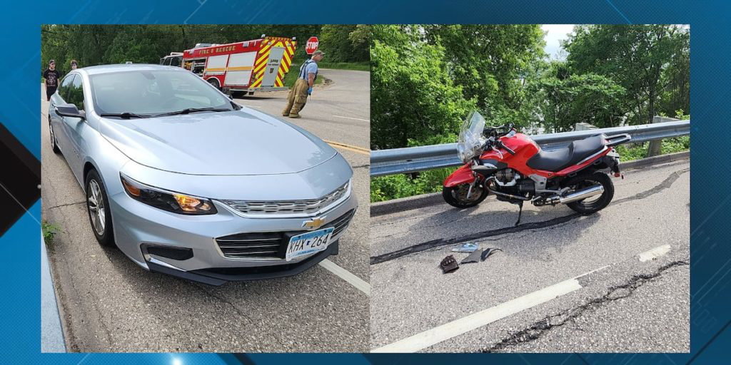 1 person injured in motorcycle vs car crash - WEAU