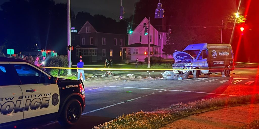 Motorcyclist rushed to hospital after crash with van in New Britain - Eyewitness News 3