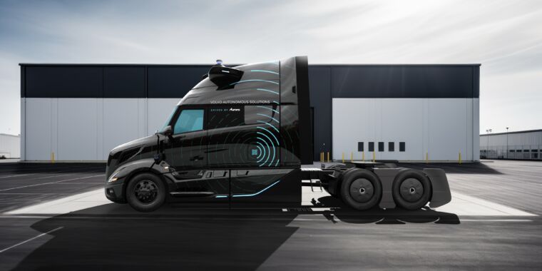 Volvo debuts its fully autonomous big rig truck powered by Aurora's tech - Ars Technica