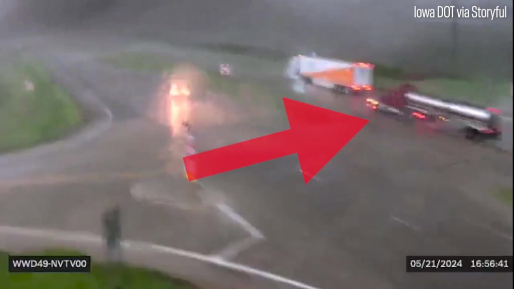 Video shows truck swallowed by tornado on Iowa road - LiveNOW from FOX