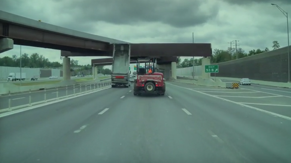 WATCH | Video shows dump truck hit Fairfax Co. overpass prompting I-66 traffic delays - WJLA