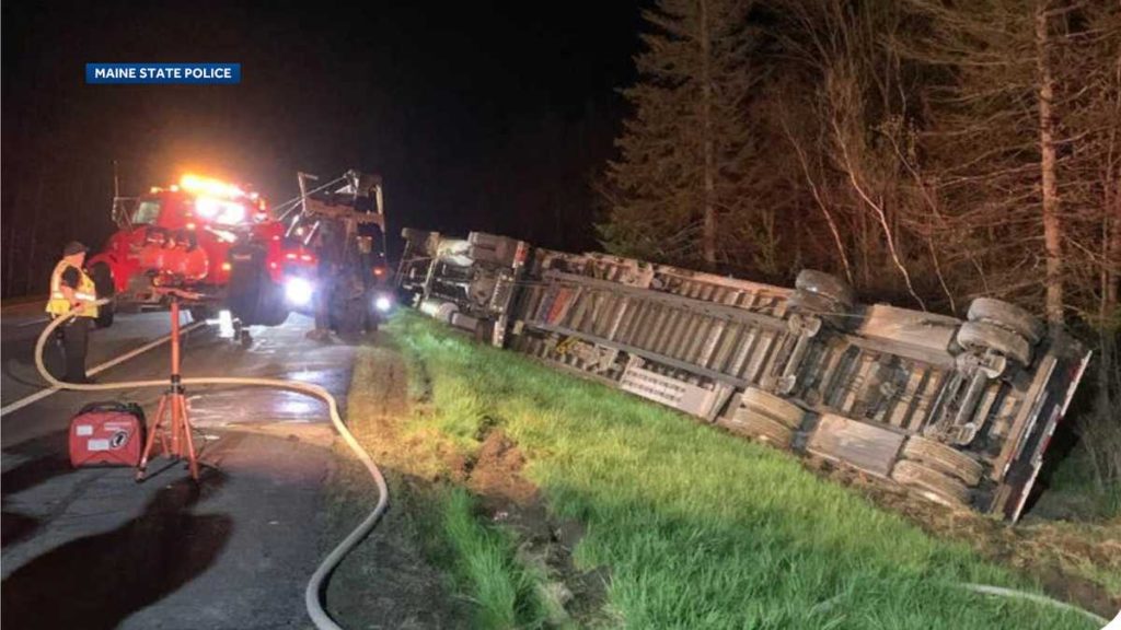 Truck carrying 15 million bees crashes on I-95 in Clinton, Maine - WMUR Manchester