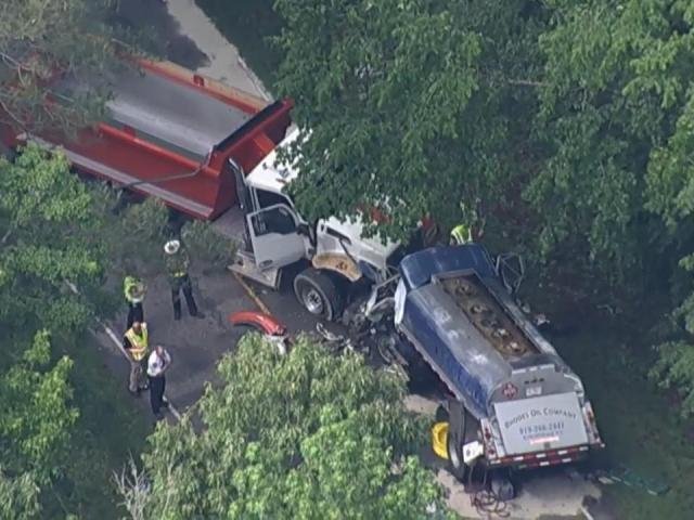 Investigators respond to crash involving two trucks in Wake County on Mial Plantation Road - WRAL News