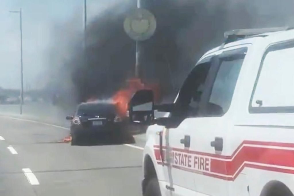 Car fire on Throgs Neck Bridge brings traffic to standstill - New York Post