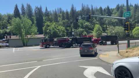 Truck catches fire on Highway 50 in Placerville - KCRA Sacramento