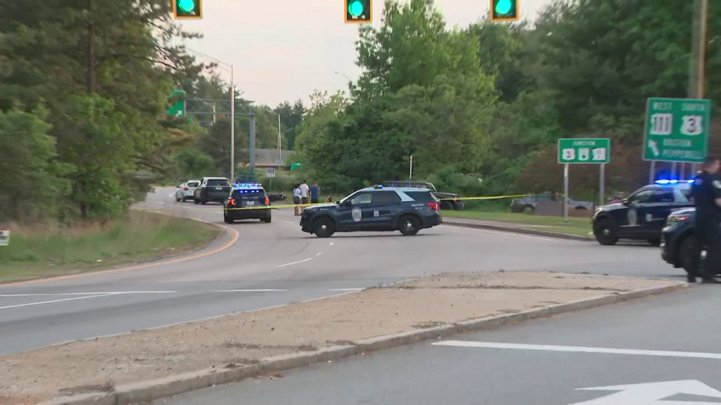 Section of West Hollis Street in Nashua closed due to serious crash involving motorcycle, police say - WMUR Manchester