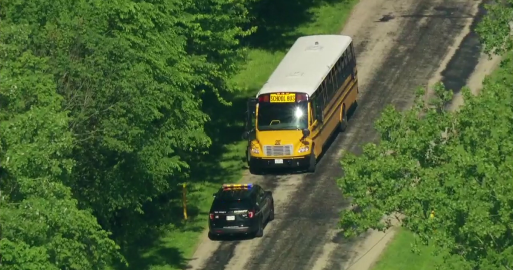 1 dead after motorcycle hits school bus in Will County, Illinois - CBS Chicago