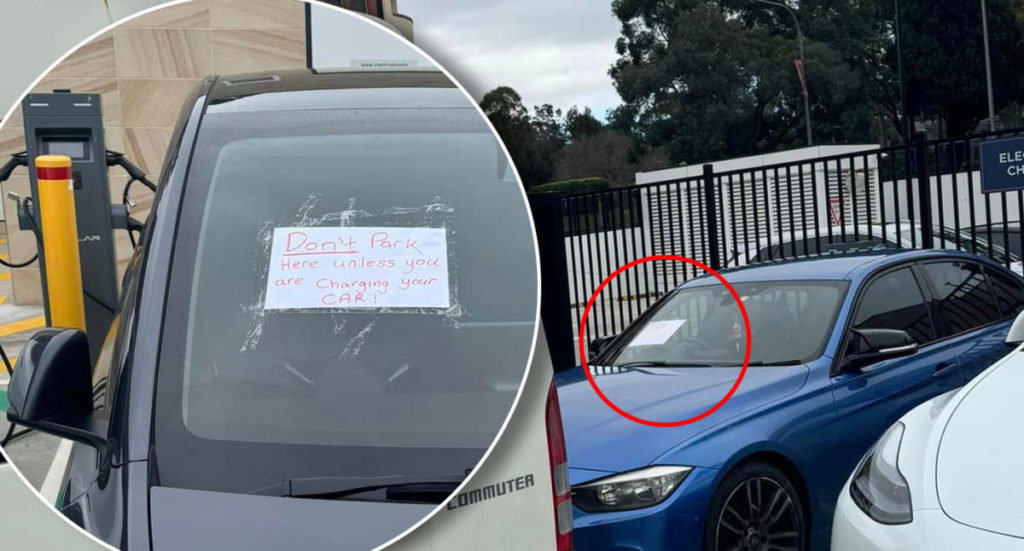 Angry note at charging bay highlights 'lazy' electric car gripe - Yahoo News Australia