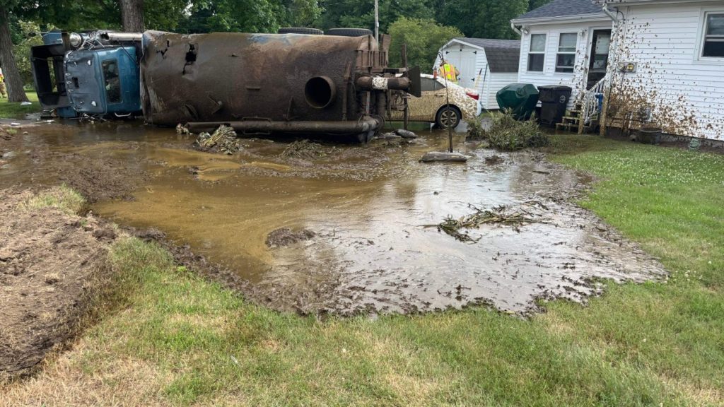 Truck ends up in front of home after rollover in Pomfret - NBC Connecticut