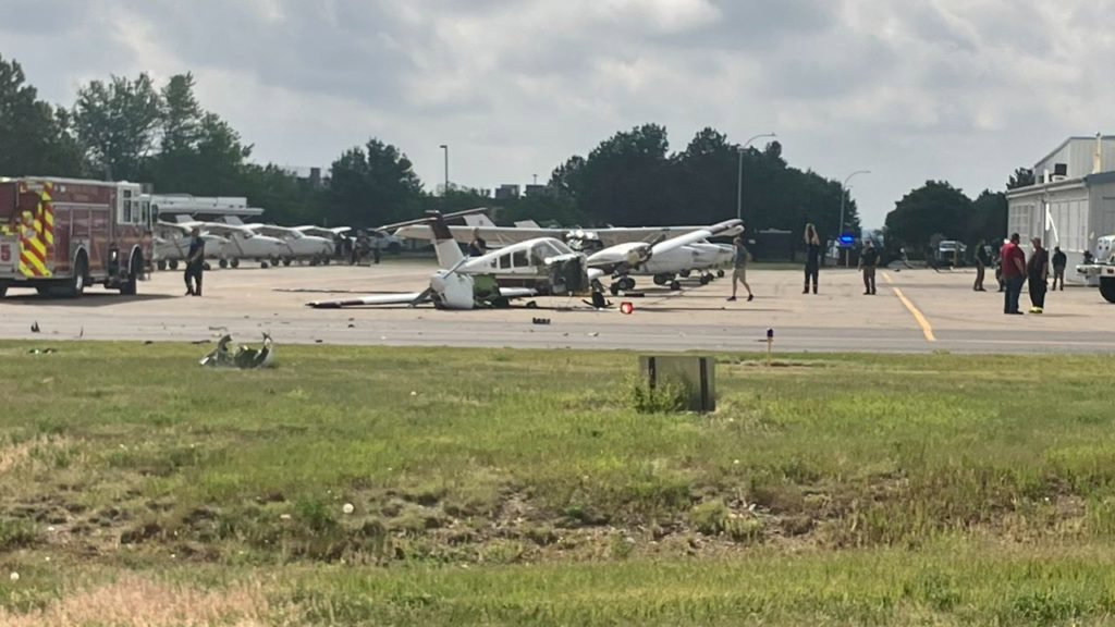 Truck crashes into 2 planes at Rocky Mountain Metro Airport - FOX 31 Denver
