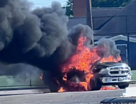 Truck Destroyed In Fire With Explosions On Bailey Avenue On Saturday - The Chattanoogan