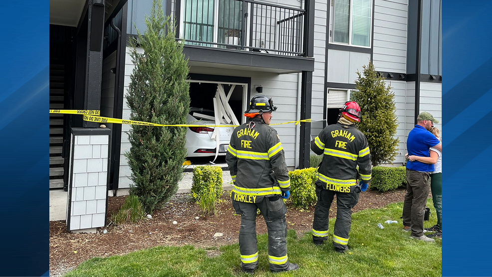 Car crash into Pierce County apartment sends 1 to hospital - KOMO News