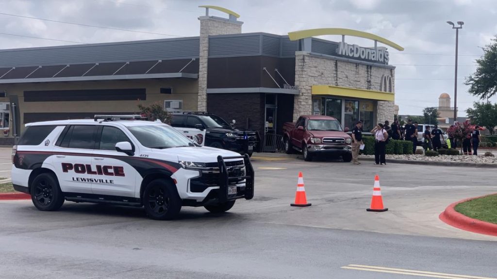 Man killed at Lewisville, TX McDonald's after truck crashes - WFAA.com