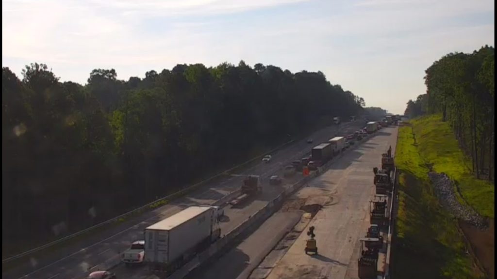 Traffic moving again after overturned truck causes backup on I-26 East near Peak exit - WLTX.com