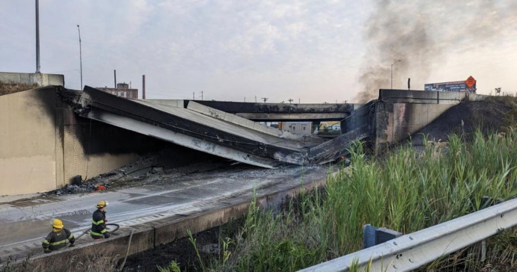 Open cover on gas tank may have caused fire that led to I-95 collapse in Philadelphia, NTSB says - CBS News