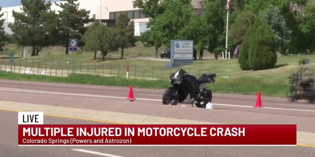 WATCH: Serious motorcycle crash along Powers in Colorado Springs Friday - KKTV