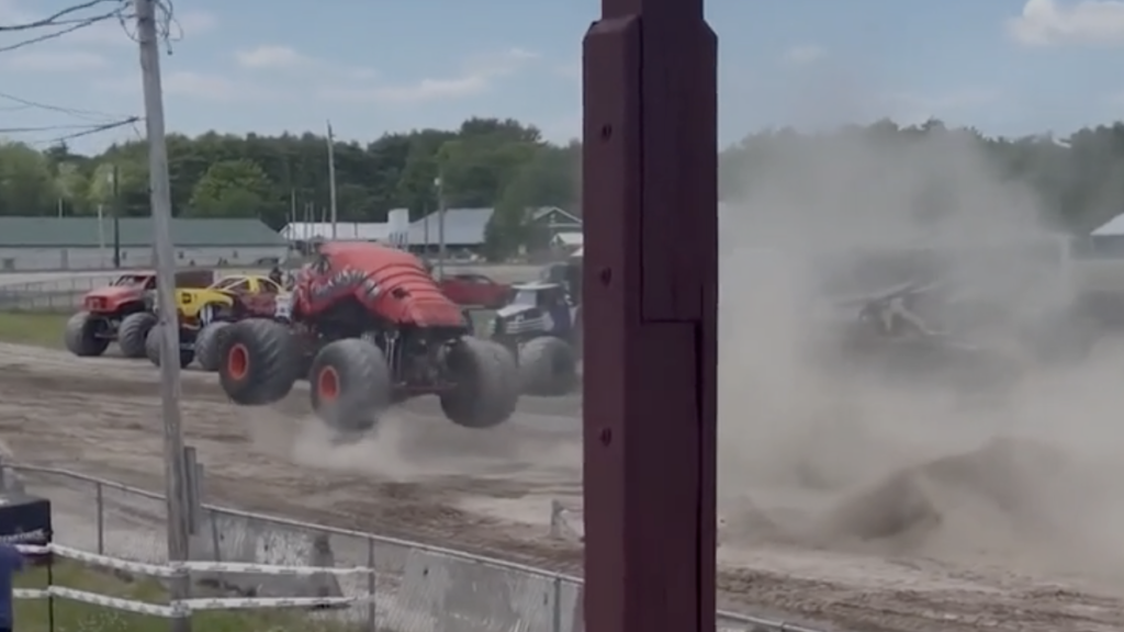 VIDEO: Monster truck clips power line at Maine show - KOAT New Mexico